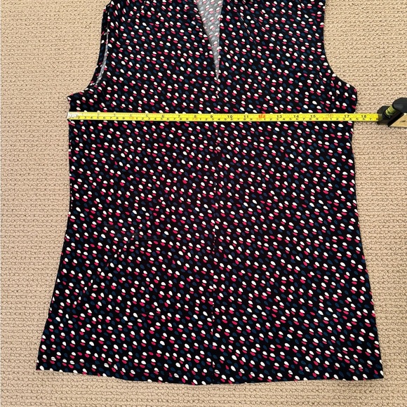 NINE WEST SLEEVELESS TOP IN A VIBRANT FUN PRINT, SIZE MEDIUM - Picture 6 of 7